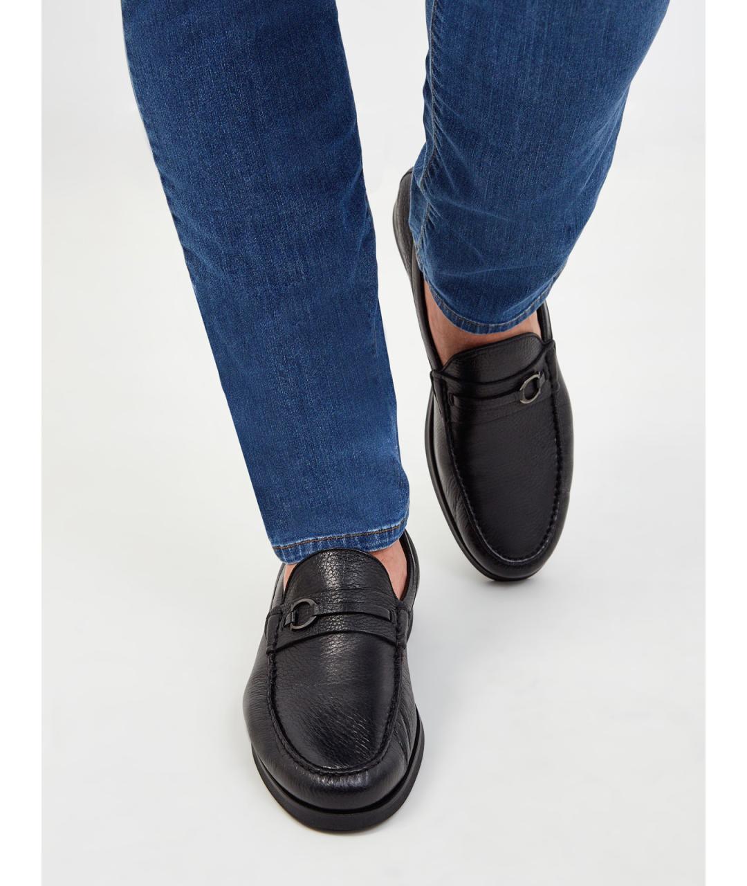 CANALI Черные кожаные лоферы, фото 2