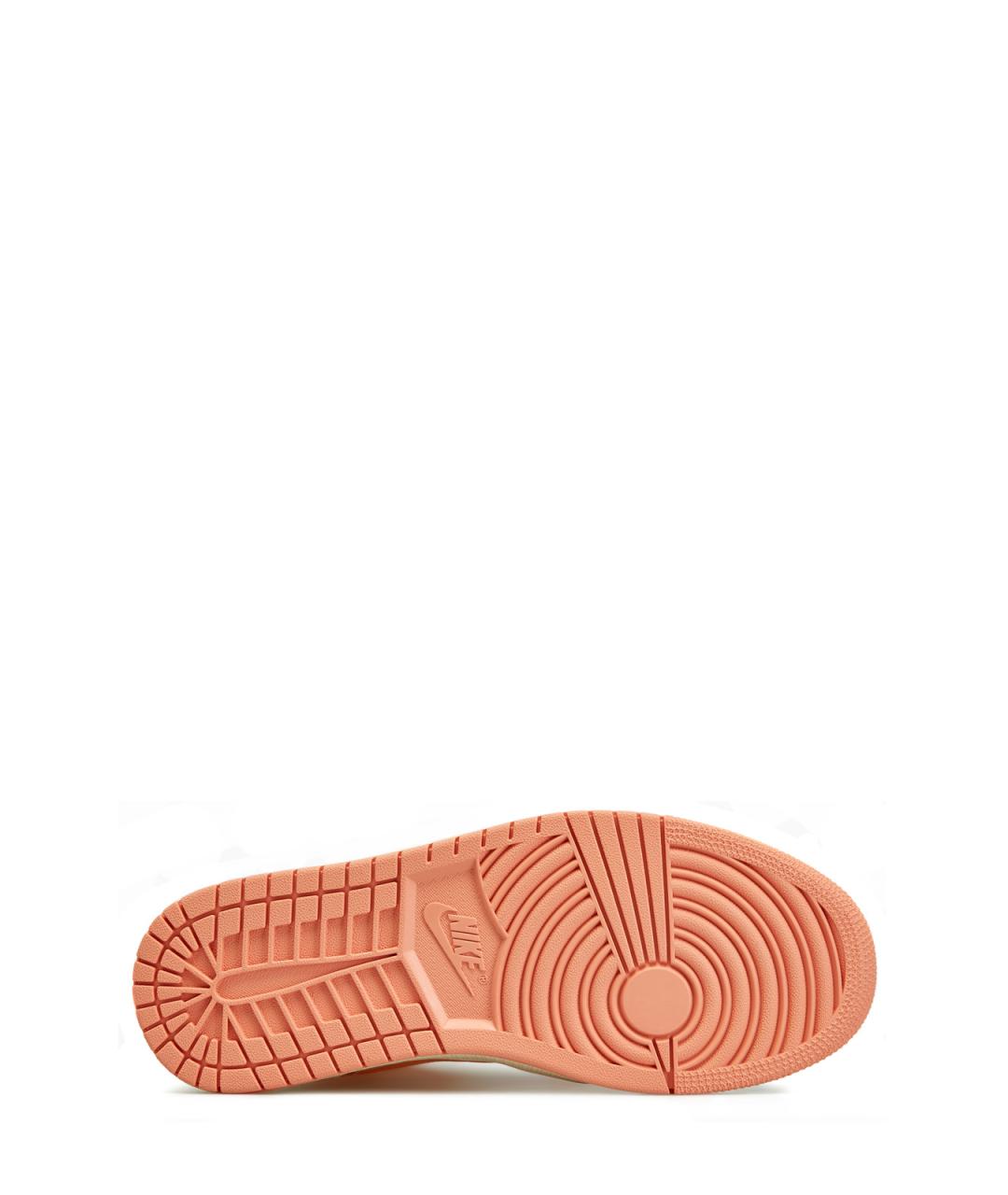 JORDAN Оранжевое кожаные высокие кроссовки / кеды, фото 6