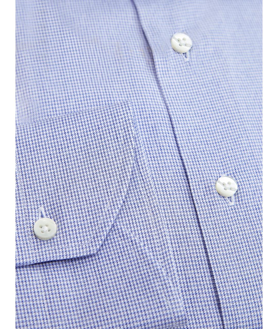 CANALI Синяя хлопковая кэжуал рубашка, фото 2