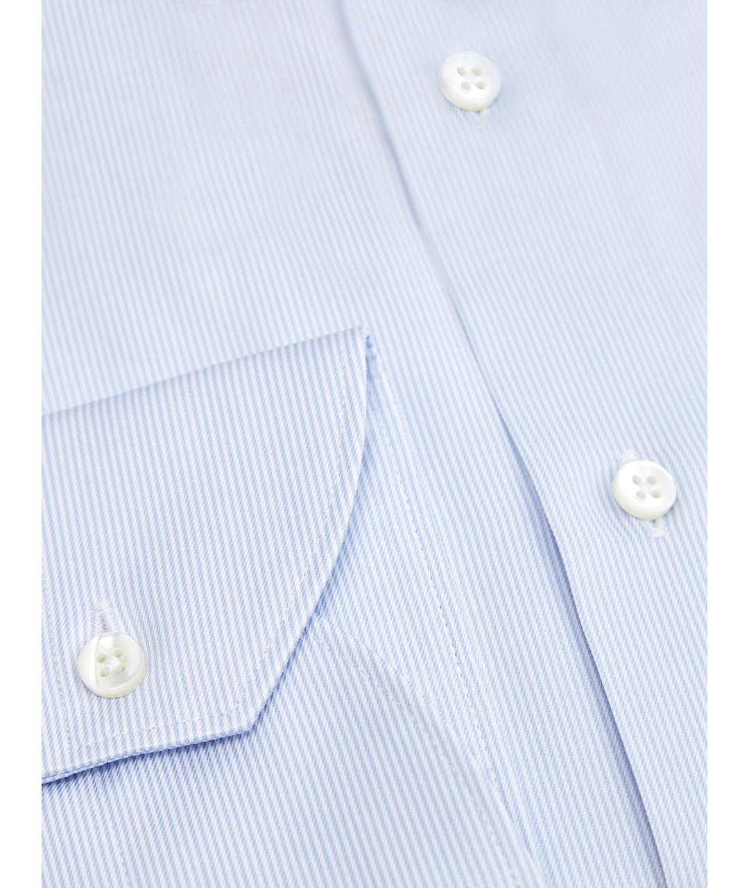 CANALI Голубая хлопковая классическая рубашка, фото 2