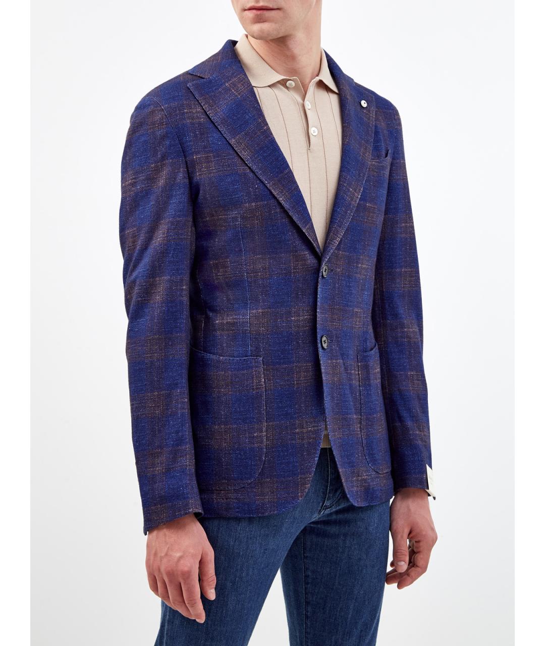 L.B.M. 1911 Синий хлопковый пиджак, фото 3