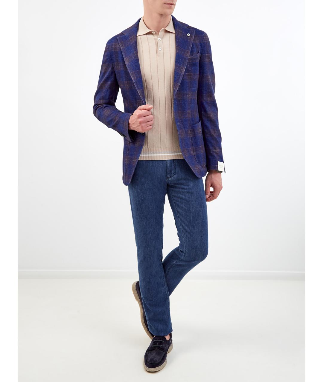 L.B.M. 1911 Синий хлопковый пиджак, фото 2