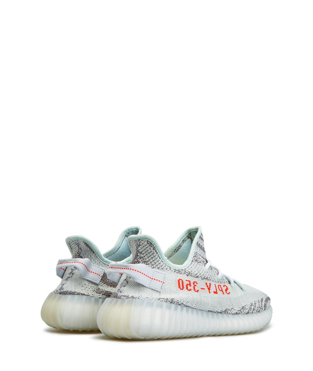 YEEZY Голубые текстильные низкие кроссовки / кеды, фото 3