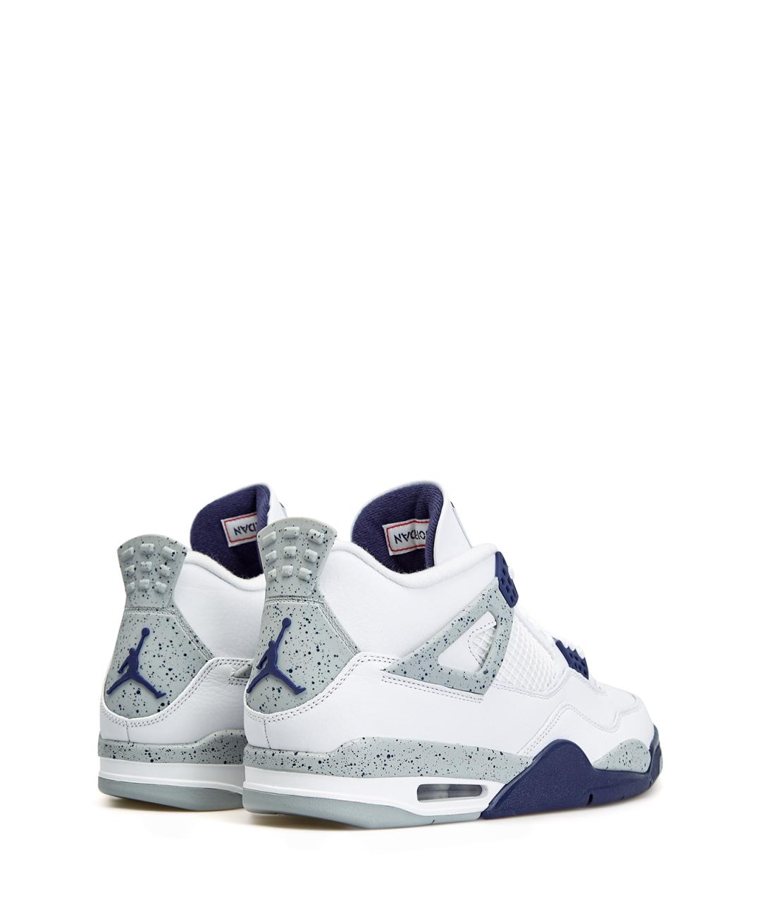 JORDAN Белые кожаные высокие кроссовки / кеды, фото 3