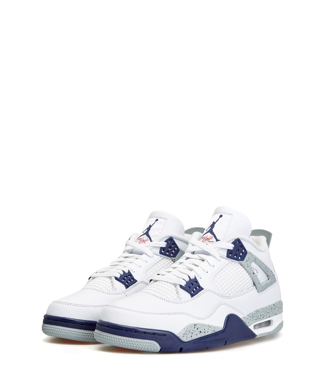 JORDAN Белые кожаные высокие кроссовки / кеды, фото 2