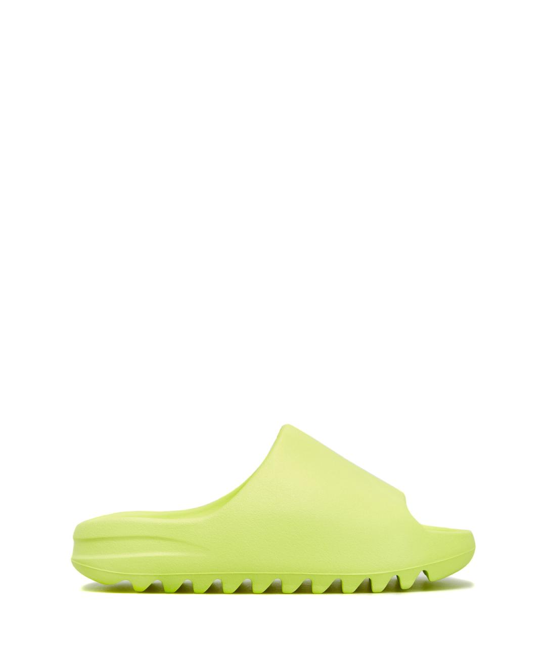 ADIDAS YEEZY Зеленые резиновые шлепанцы, фото 1