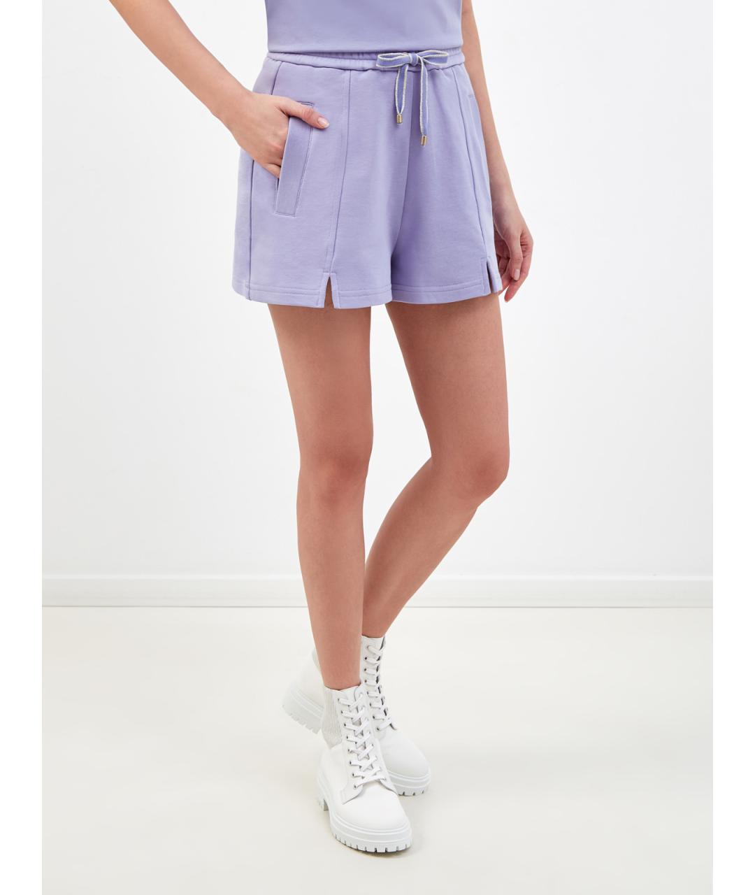 LORENA ANTONIAZZI Фиолетовые хлопковые шорты, фото 3