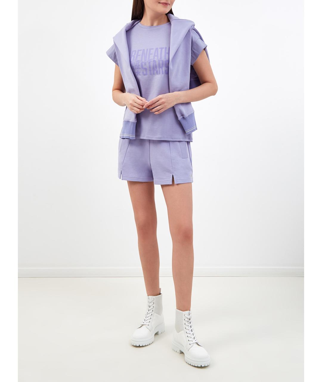 LORENA ANTONIAZZI Фиолетовые хлопковые шорты, фото 2