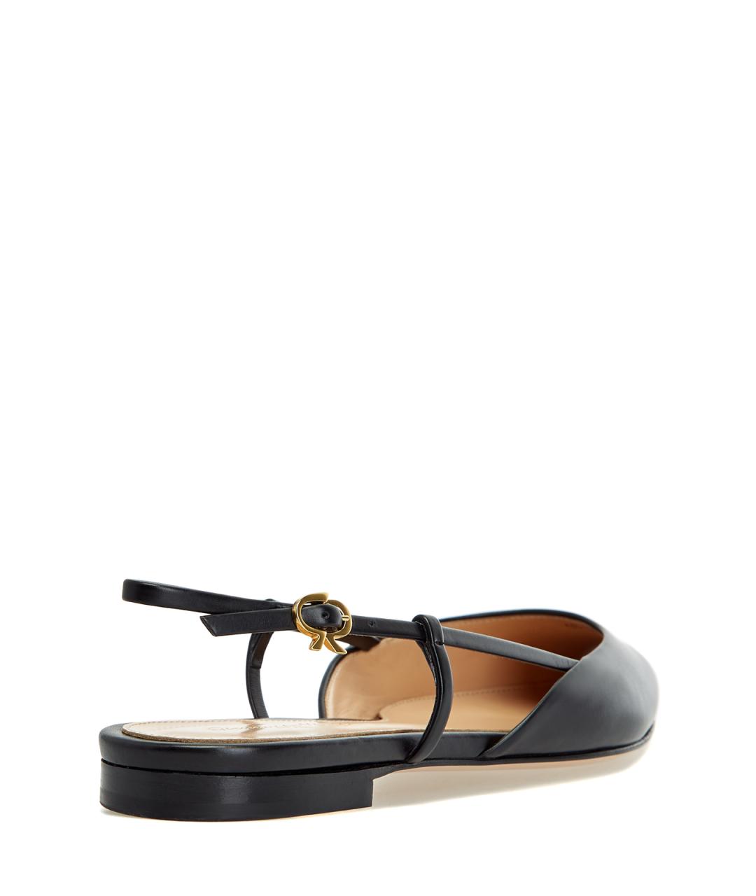 GIANVITO ROSSI Черные кожаные балетки, фото 4