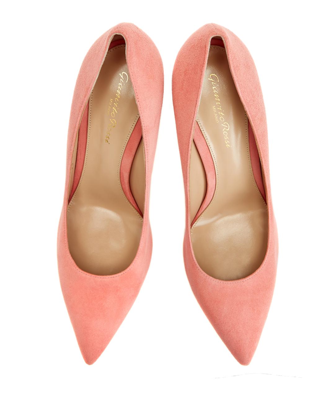 GIANVITO ROSSI Розовые замшевые туфли, фото 4