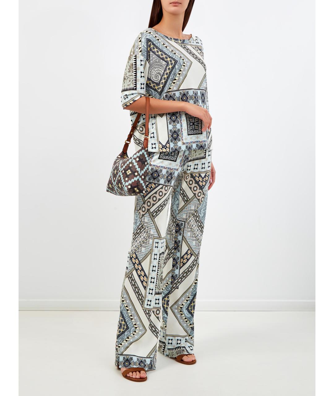 ETRO Мульти вискозные прямые брюки, фото 2