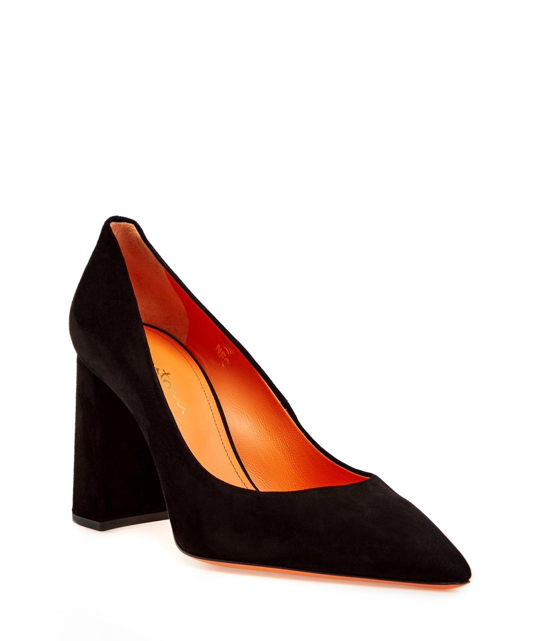 SANTONI Черные замшевые туфли, фото 2