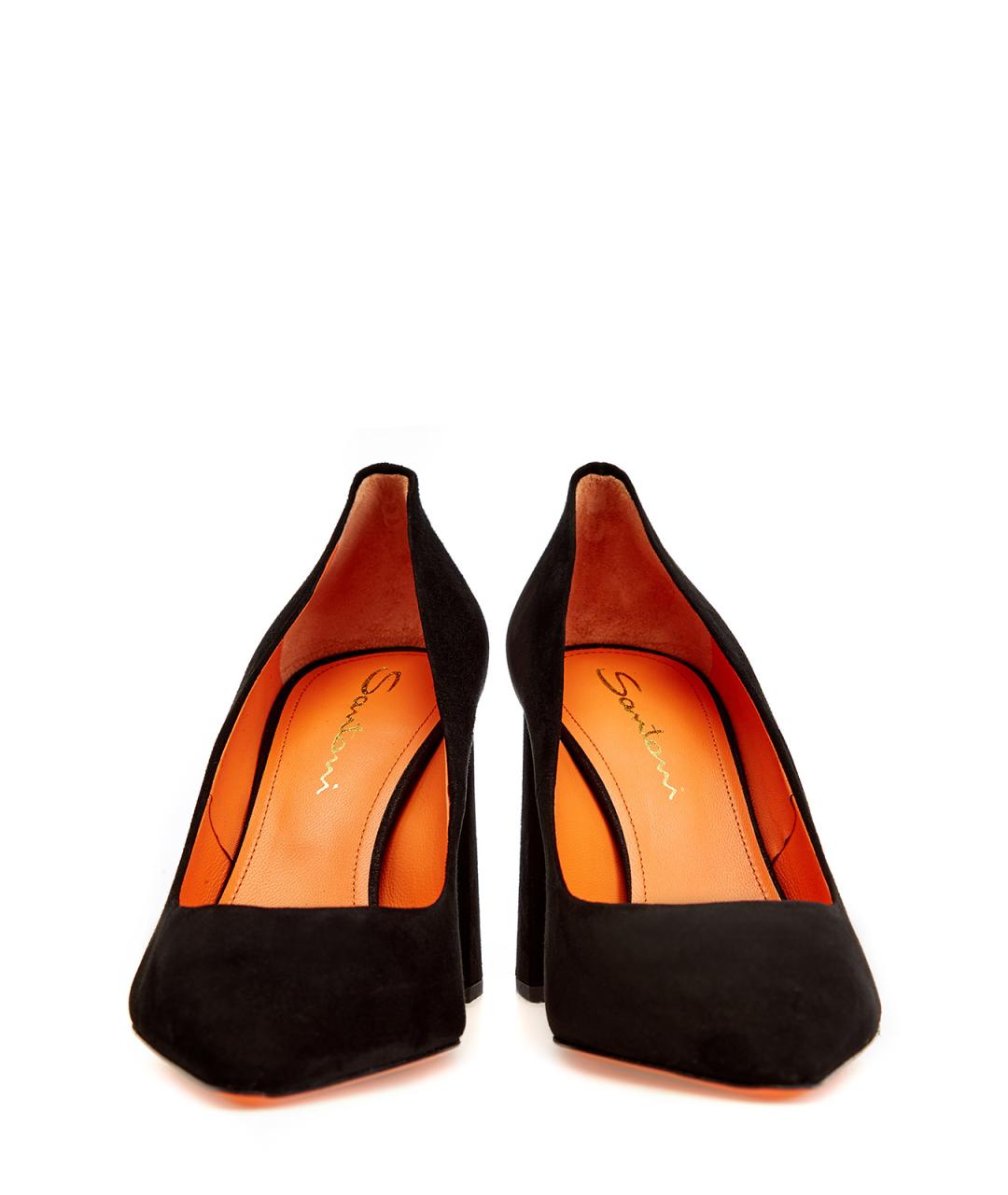 SANTONI Черные замшевые туфли, фото 5