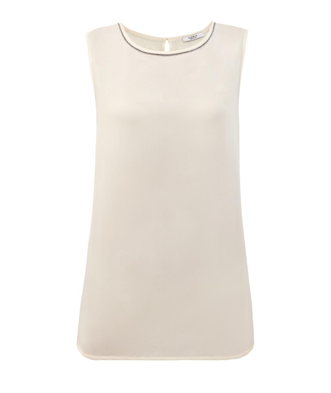 PESERICO Бежевая шелковая блузы, фото 1