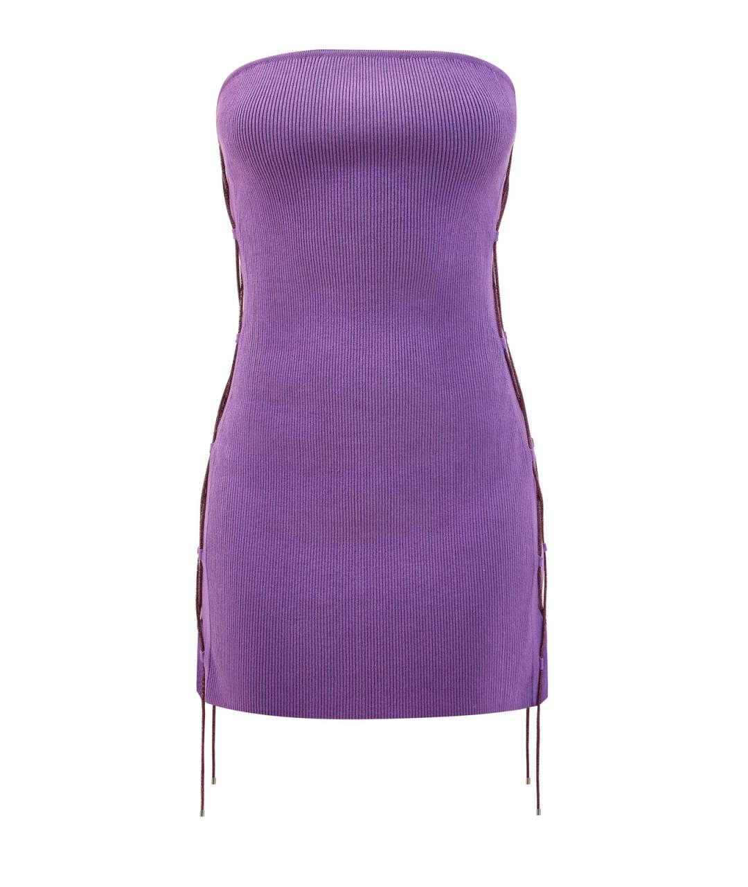 GIUSEPPE DI MORABITO Фиолетовое хлопковое повседневное платье, фото 1