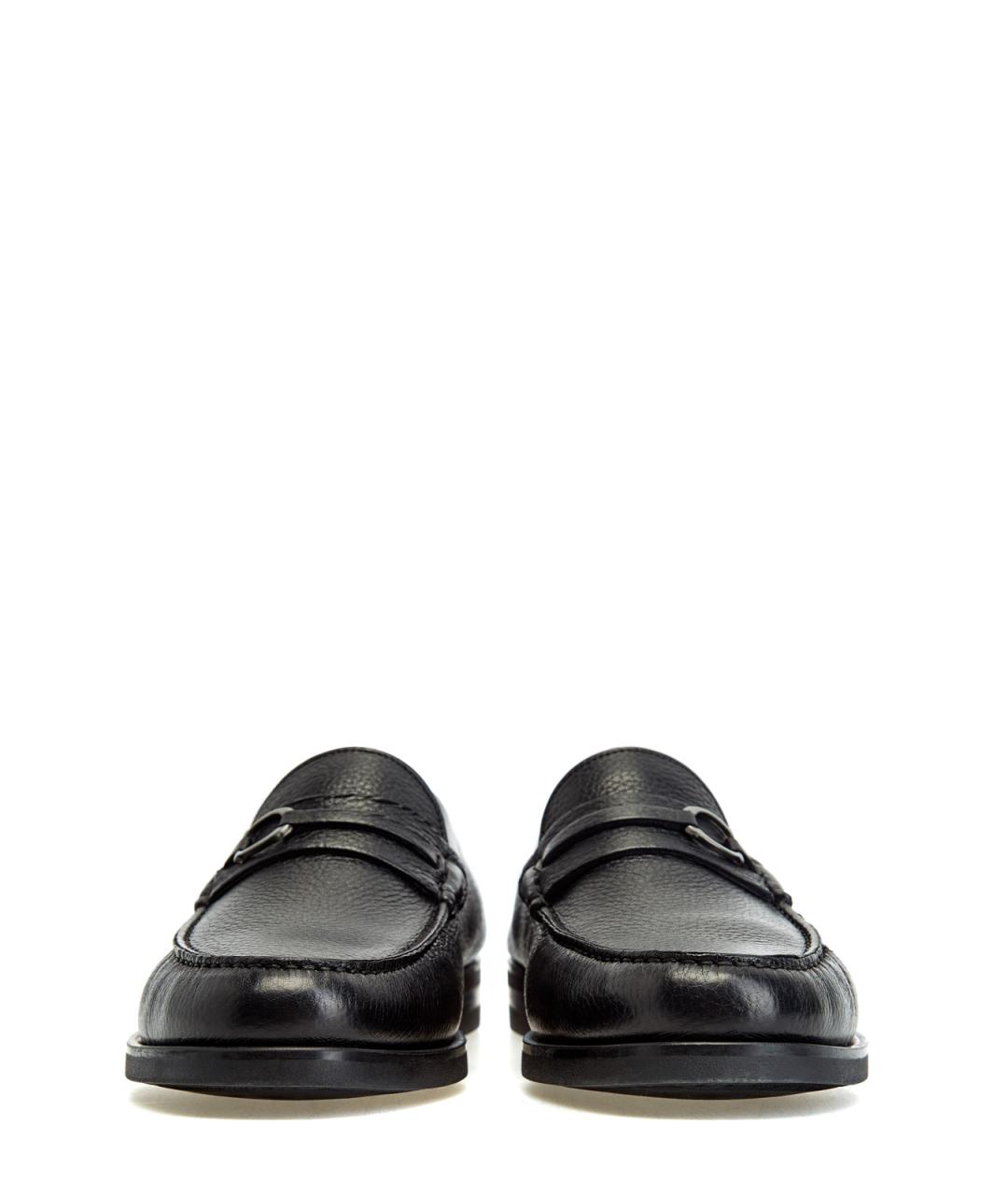 CANALI Черные кожаные лоферы, фото 5