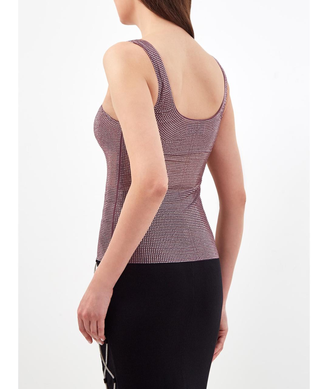 GIUSEPPE DI MORABITO Розовая хлопковая майка, фото 4