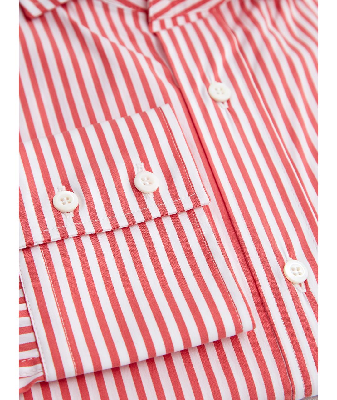BRUNELLO CUCINELLI Красная хлопковая классическая рубашка, фото 2