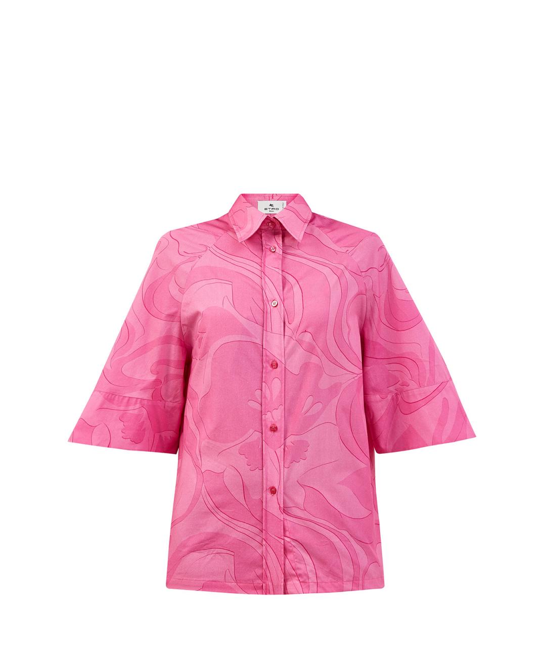 ETRO Розовая хлопковая рубашка, фото 6