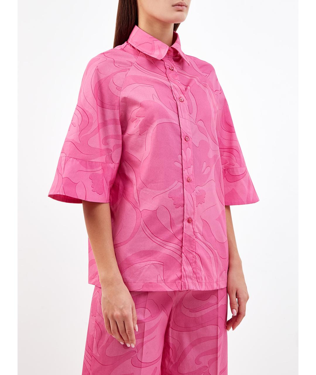 ETRO Розовая хлопковая рубашка, фото 3