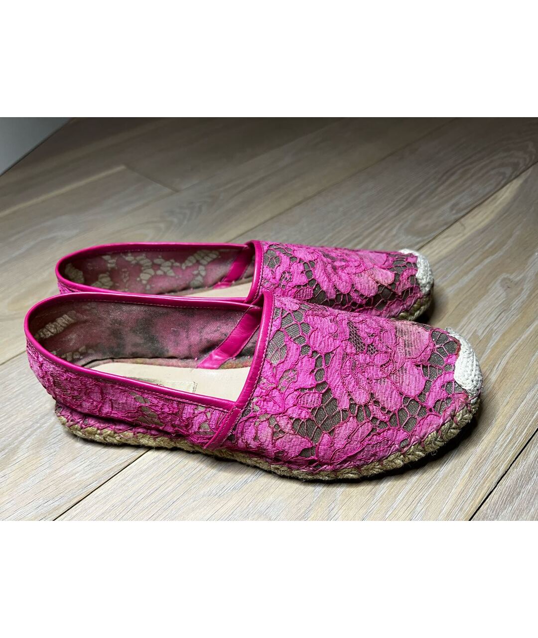 VALENTINO Розовые текстильные эспадрильи, фото 5