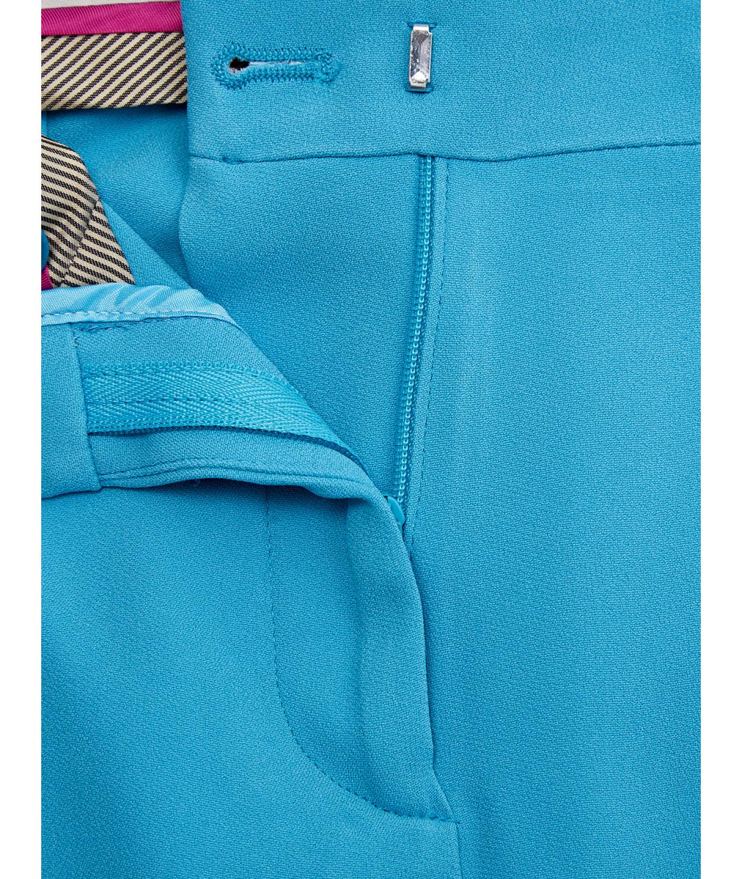 ETRO Голубые вискозные брюки узкие, фото 6