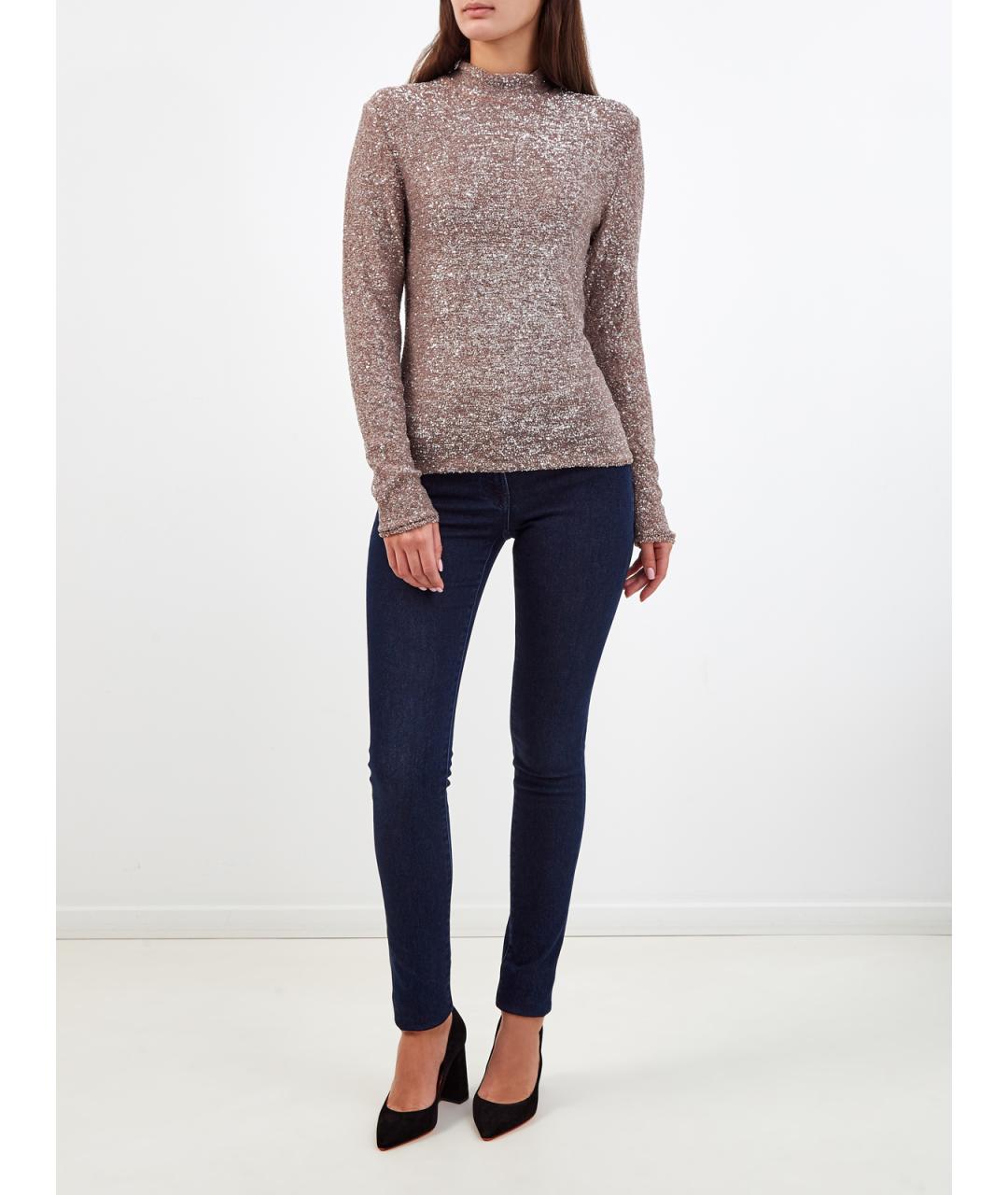 FABIANA FILIPPI Коричневая полиамидовая водолазка, фото 2