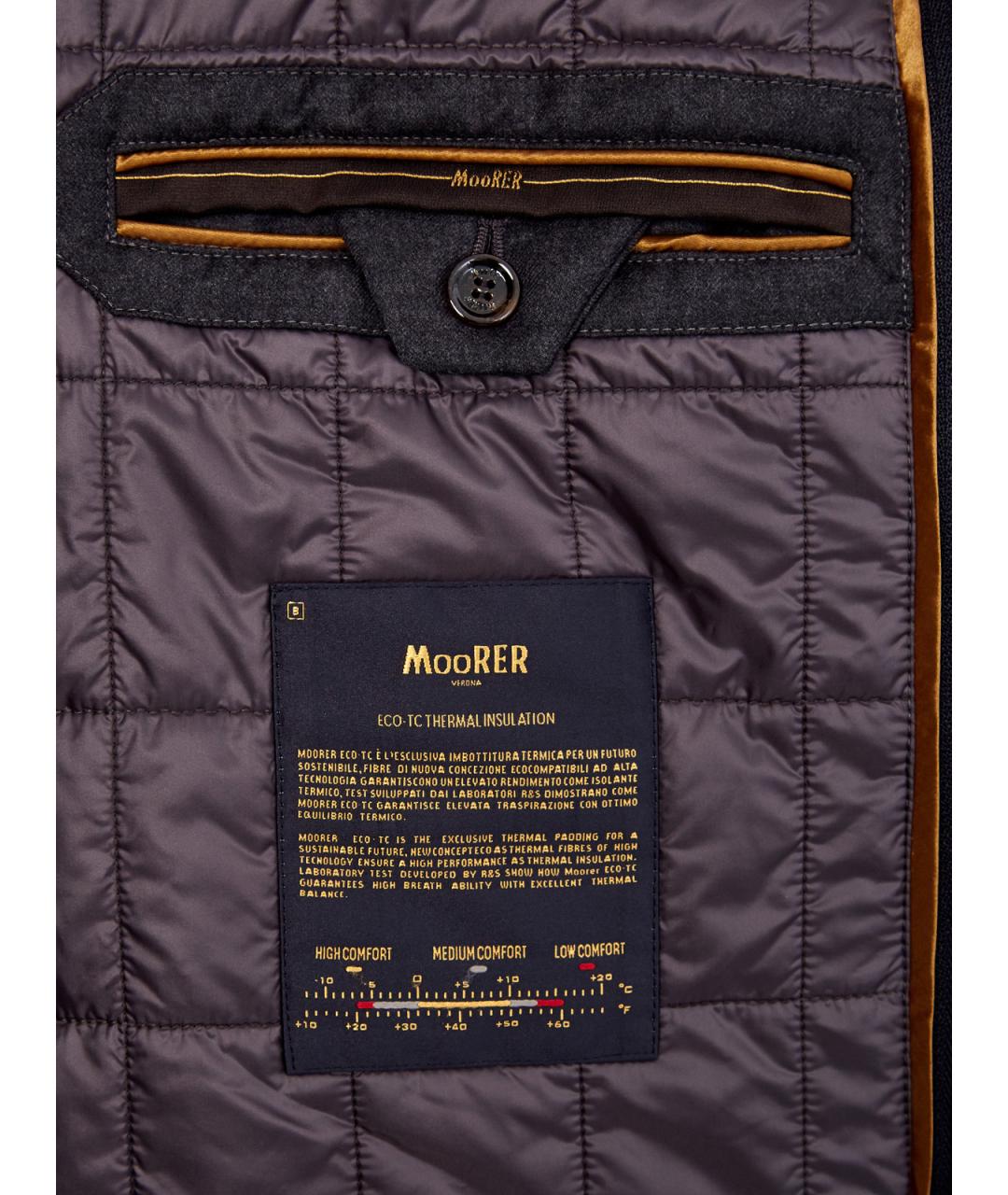 MOORER Черное шерстяное пальто, фото 6