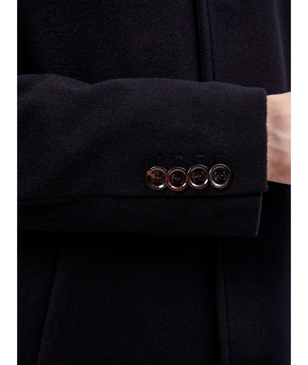 MOORER Черное шерстяное пальто, фото 5