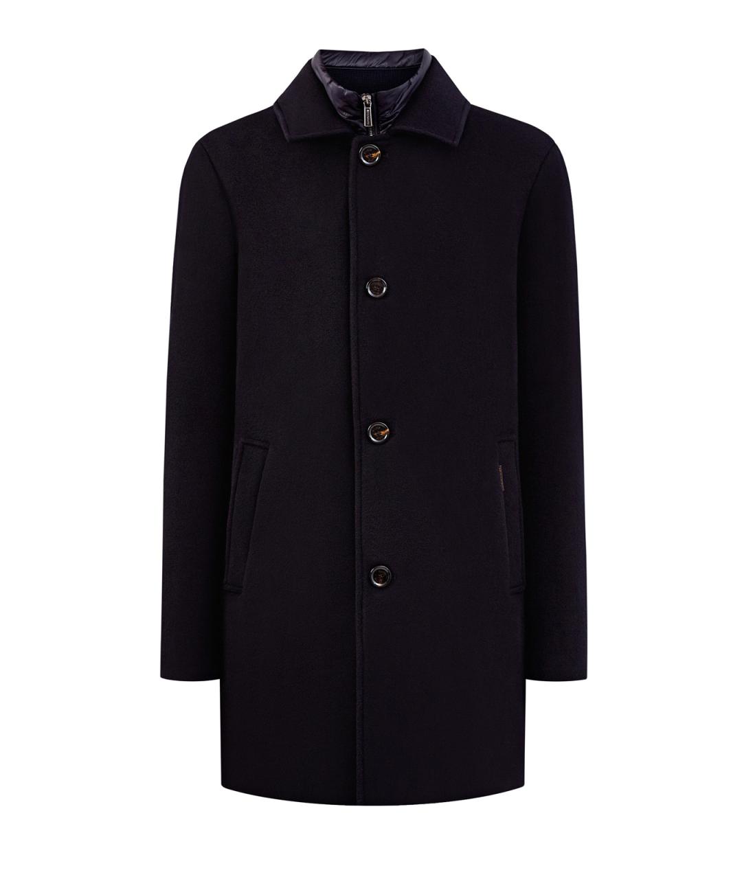 MOORER Черное шерстяное пальто, фото 1