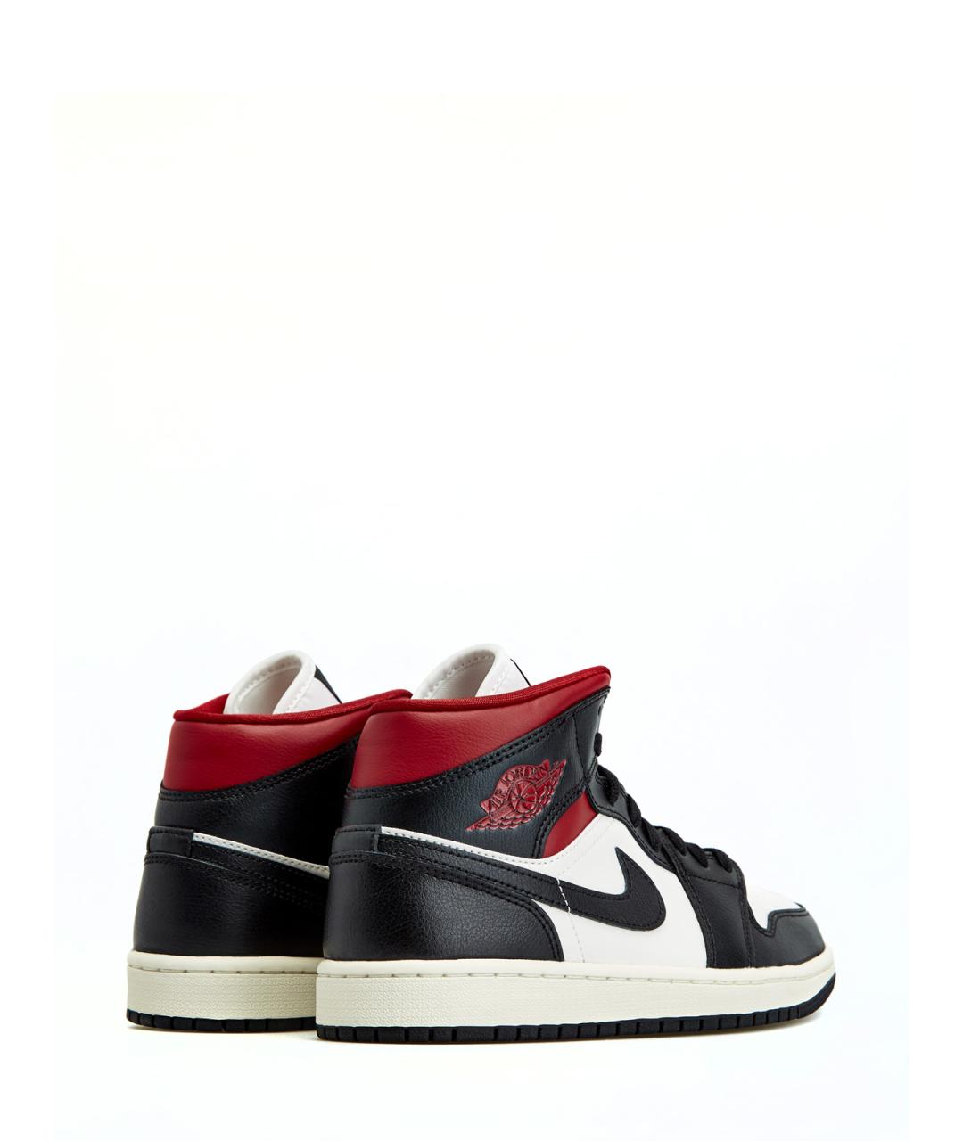 JORDAN Черные кожаные высокие кроссовки / кеды, фото 3