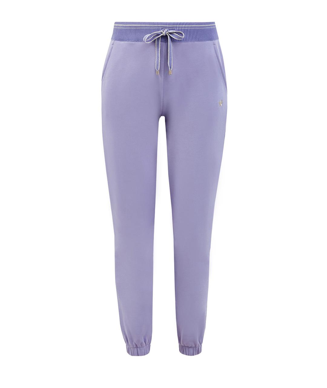 LORENA ANTONIAZZI Фиолетовые хлопковые спортивные брюки и шорты, фото 1