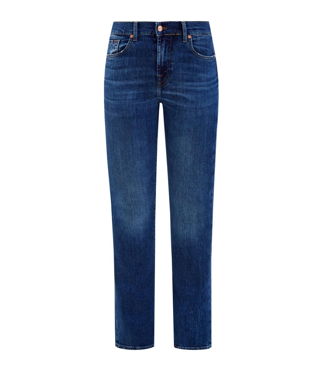 7 FOR ALL MANKIND Синие хлопковые джинсы клеш, фото 1
