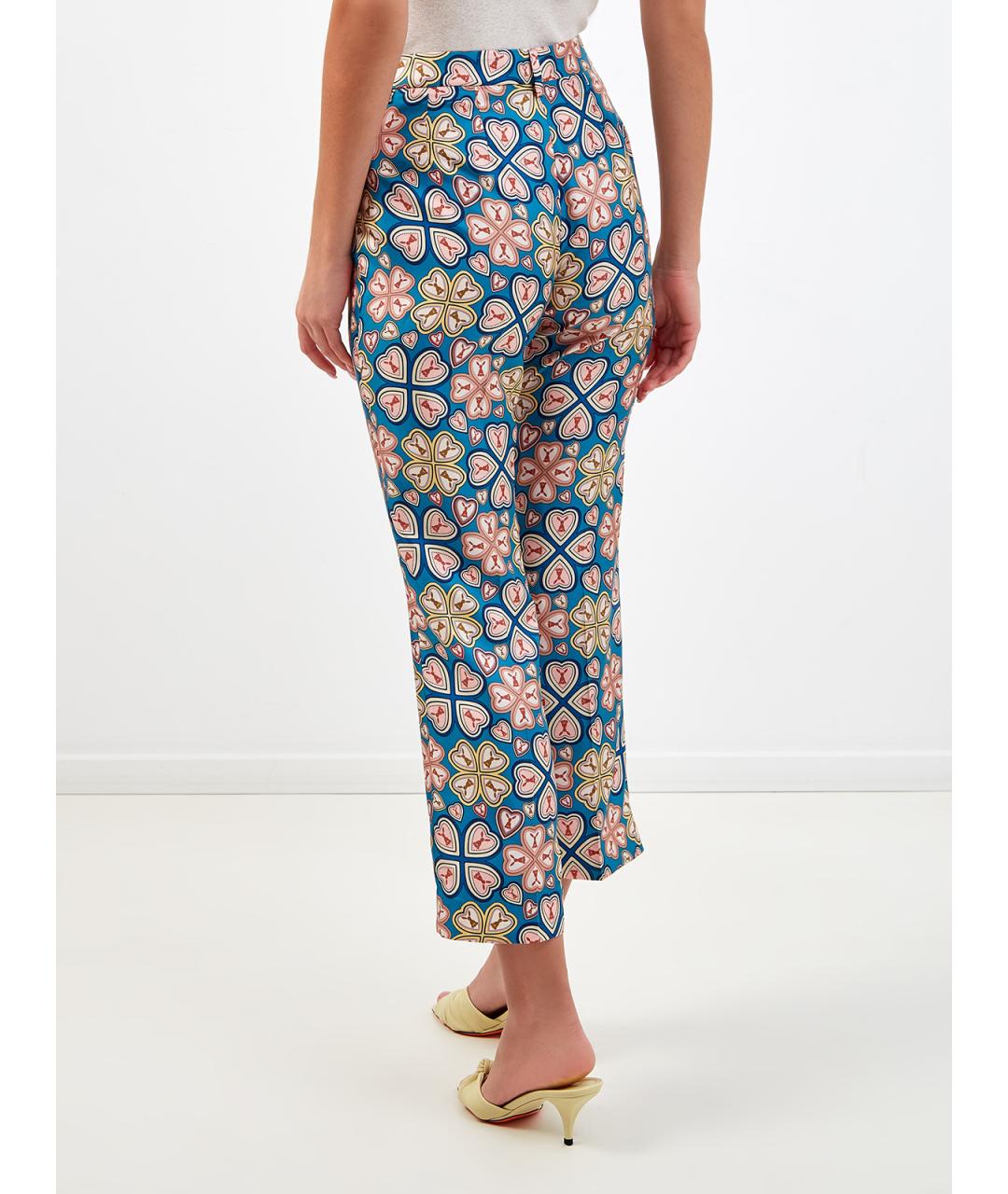 ETRO Мульти шелковые прямые брюки, фото 4