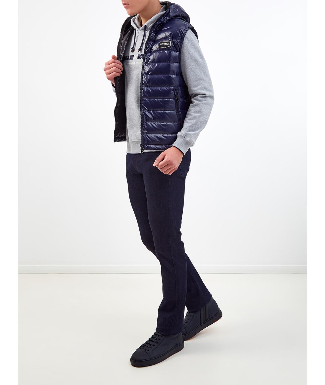 DUVETICA Синий полиамидовый жилет, фото 2