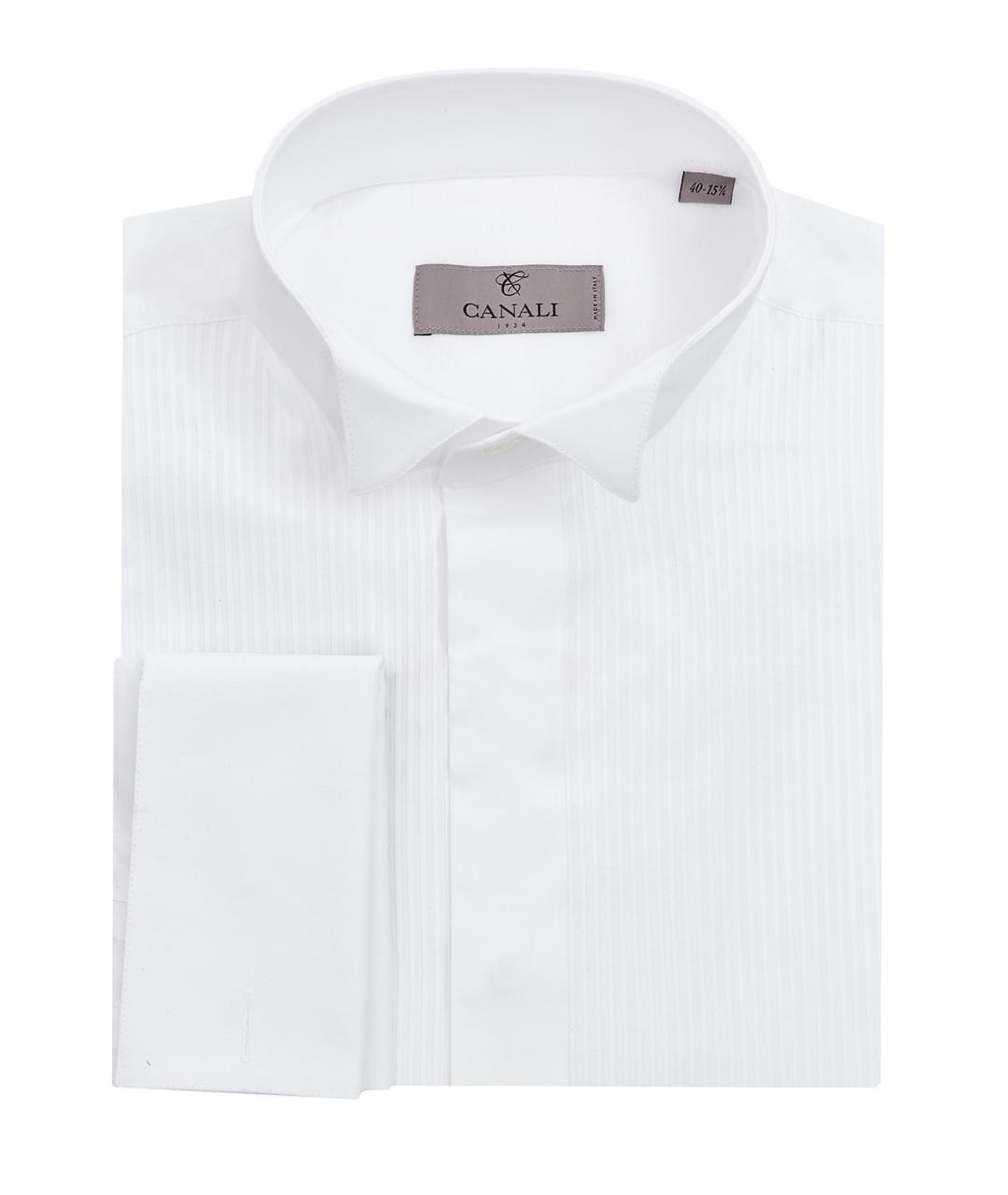 CANALI Белая хлопковая классическая рубашка, фото 1