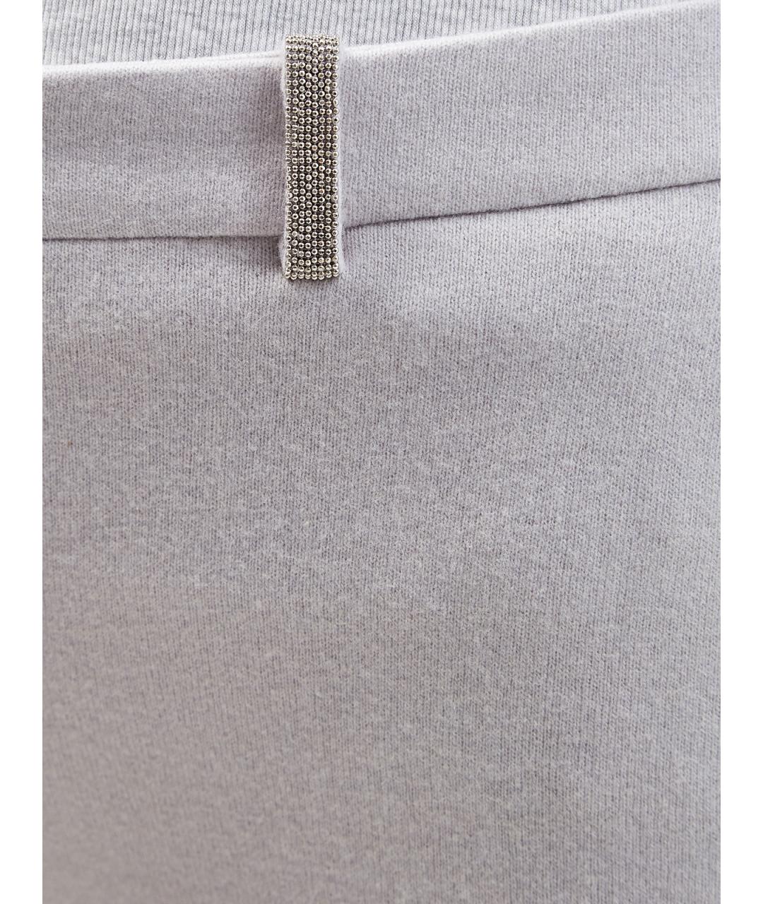 FABIANA FILIPPI Серые шерстяные прямые брюки, фото 5