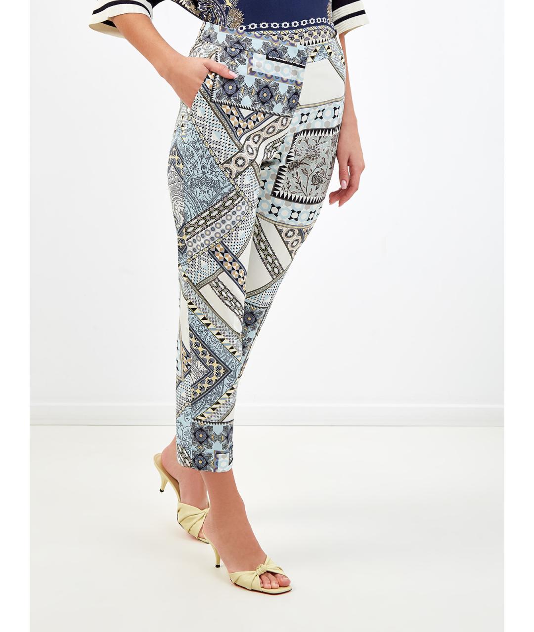 ETRO Мульти хлопковые брюки узкие, фото 3