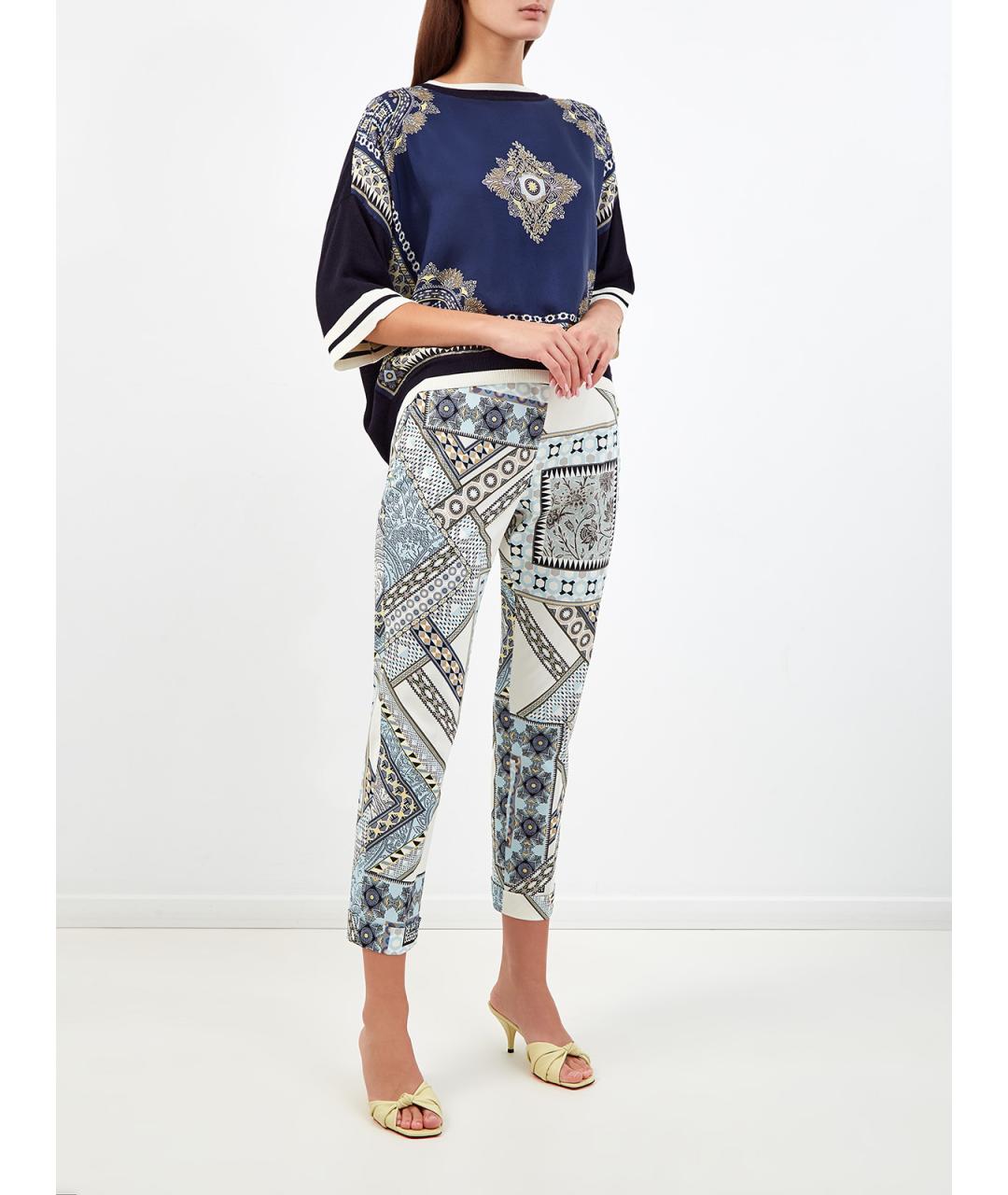 ETRO Мульти хлопковые брюки узкие, фото 2