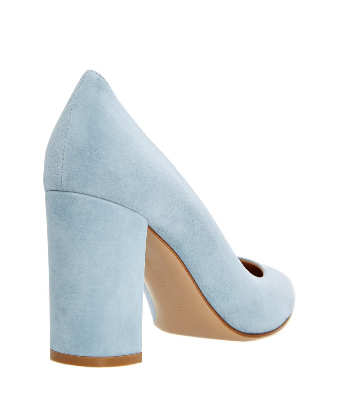 GIANVITO ROSSI Голубые замшевые туфли, фото 3