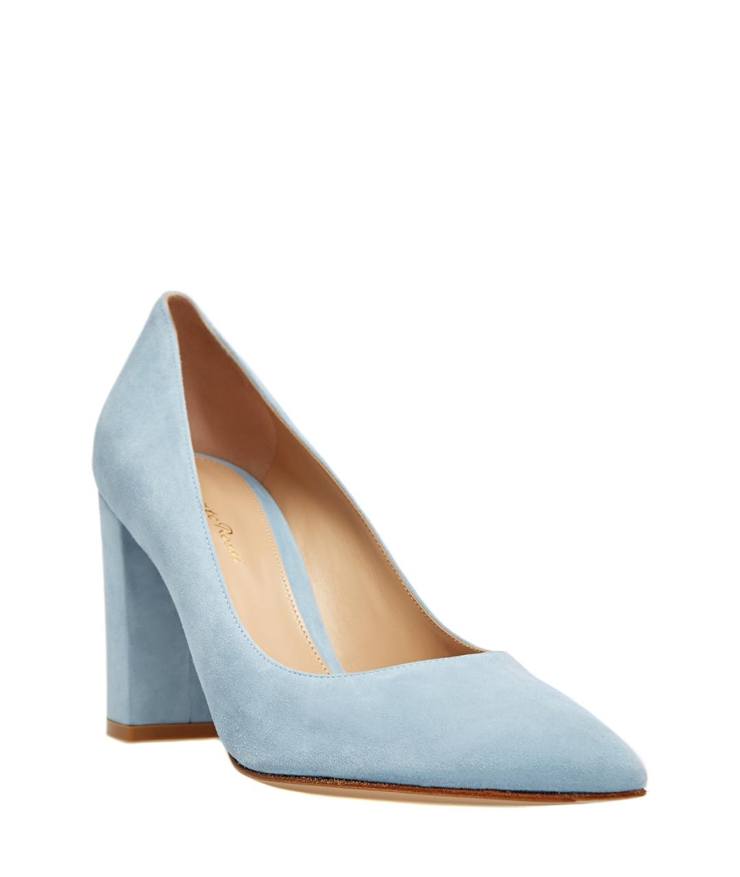 GIANVITO ROSSI Голубые замшевые туфли, фото 2
