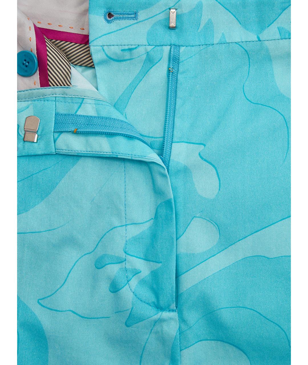 ETRO Голубые хлопковые прямые брюки, фото 6