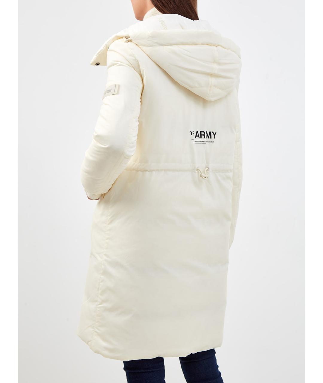 YVES SALOMON Белый полиамидовый пуховик, фото 5