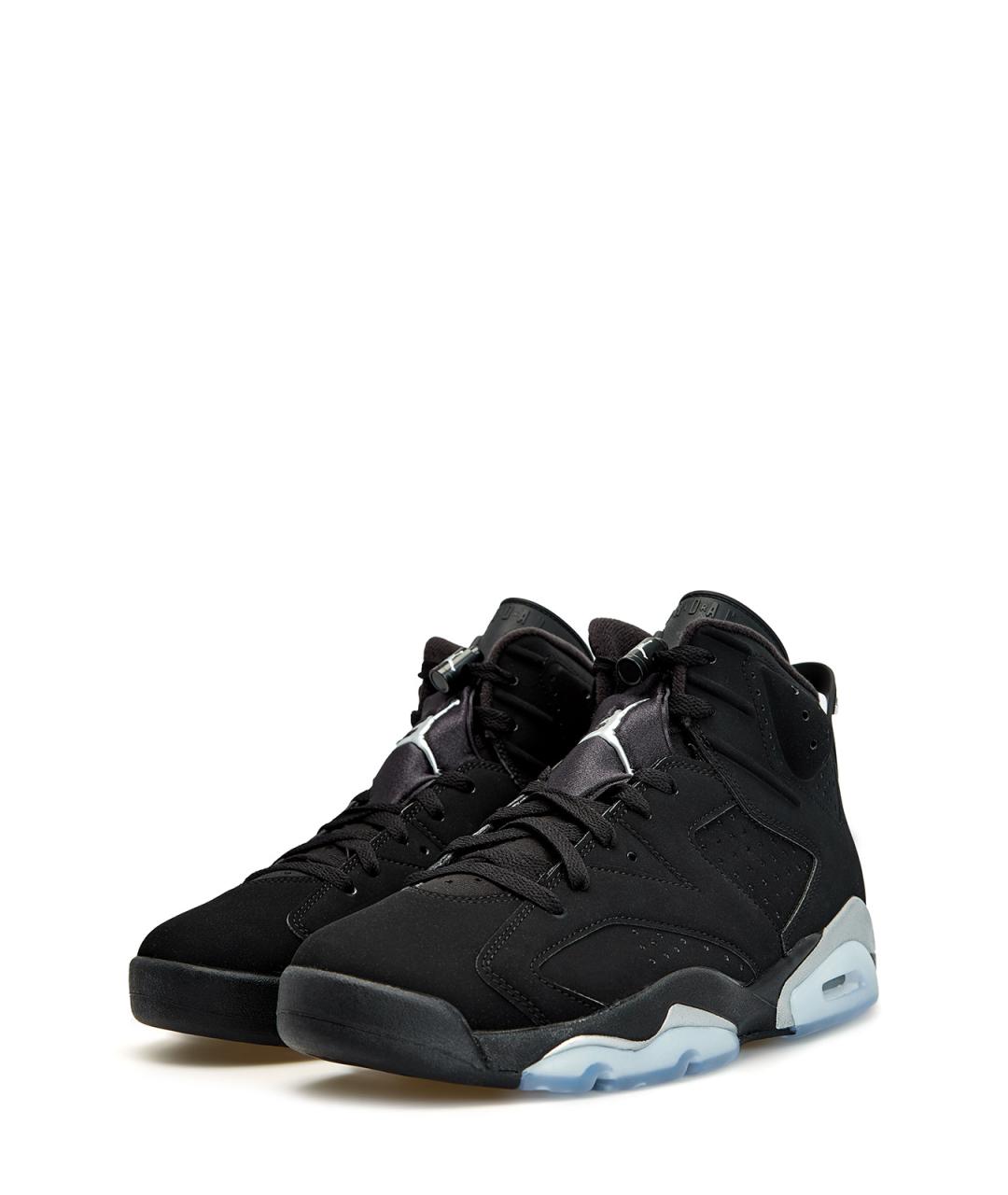JORDAN Черные нубуковые высокие кроссовки / кеды, фото 2