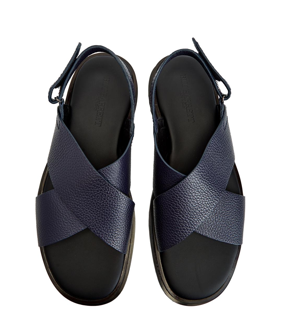 BARRETT Темно-синие кожаные сандалии, фото 4