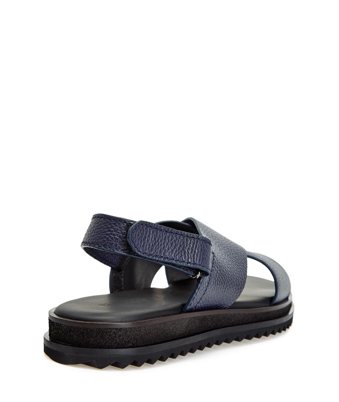 BARRETT Темно-синие кожаные сандалии, фото 3