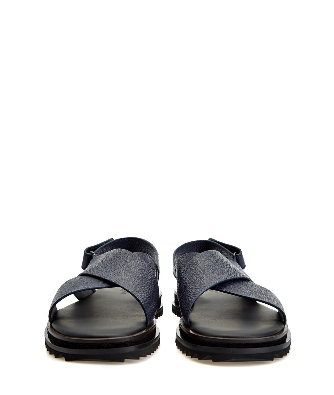 BARRETT Темно-синие кожаные сандалии, фото 5