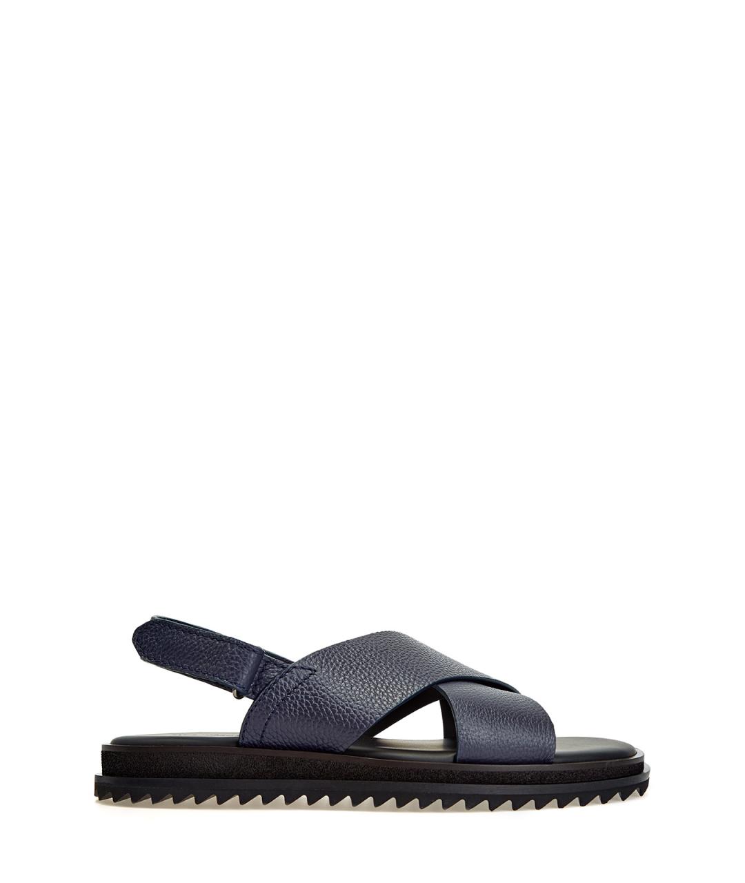 BARRETT Темно-синие кожаные сандалии, фото 6