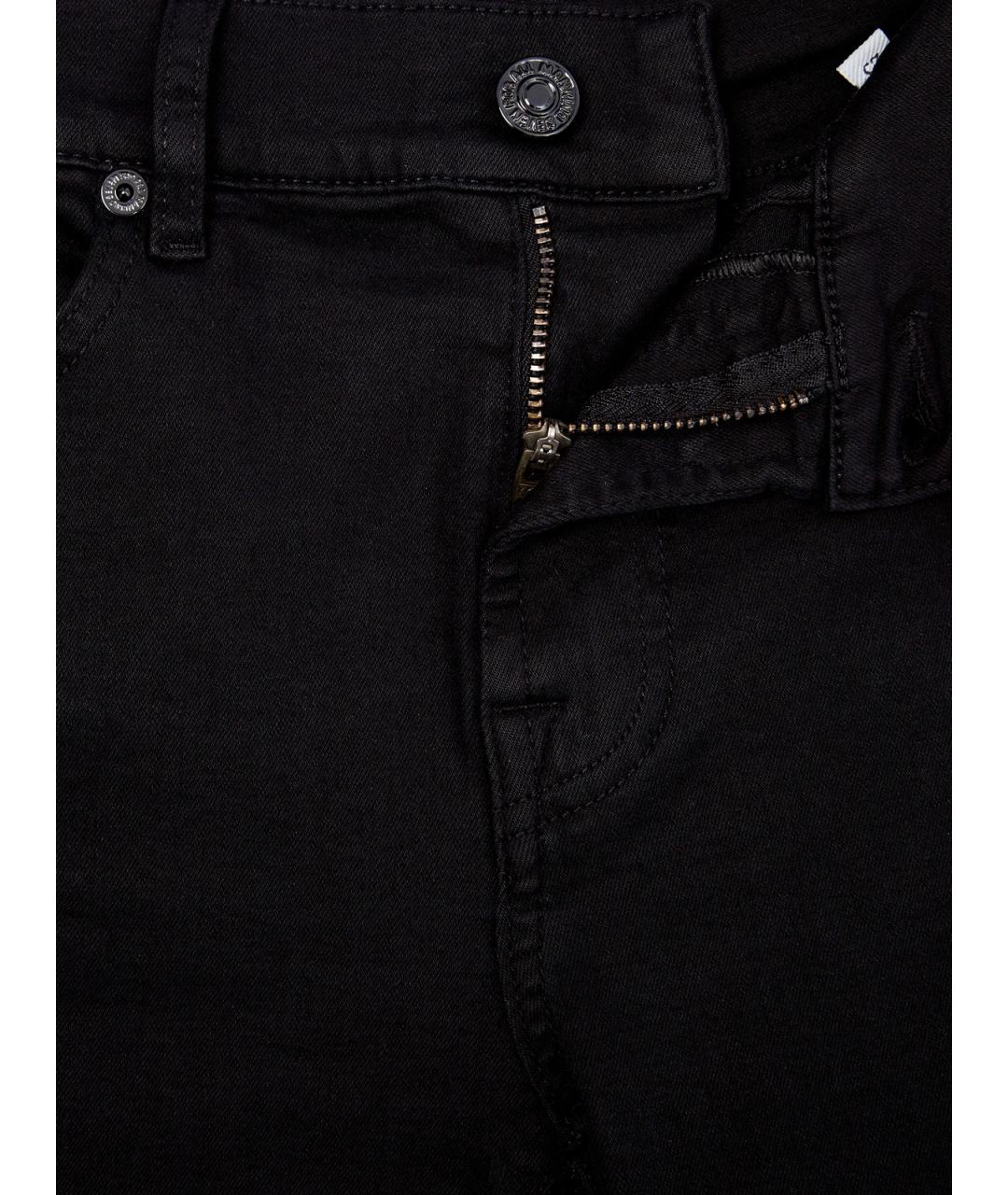 7 FOR ALL MANKIND Черные хлопковые джинсы слим, фото 6