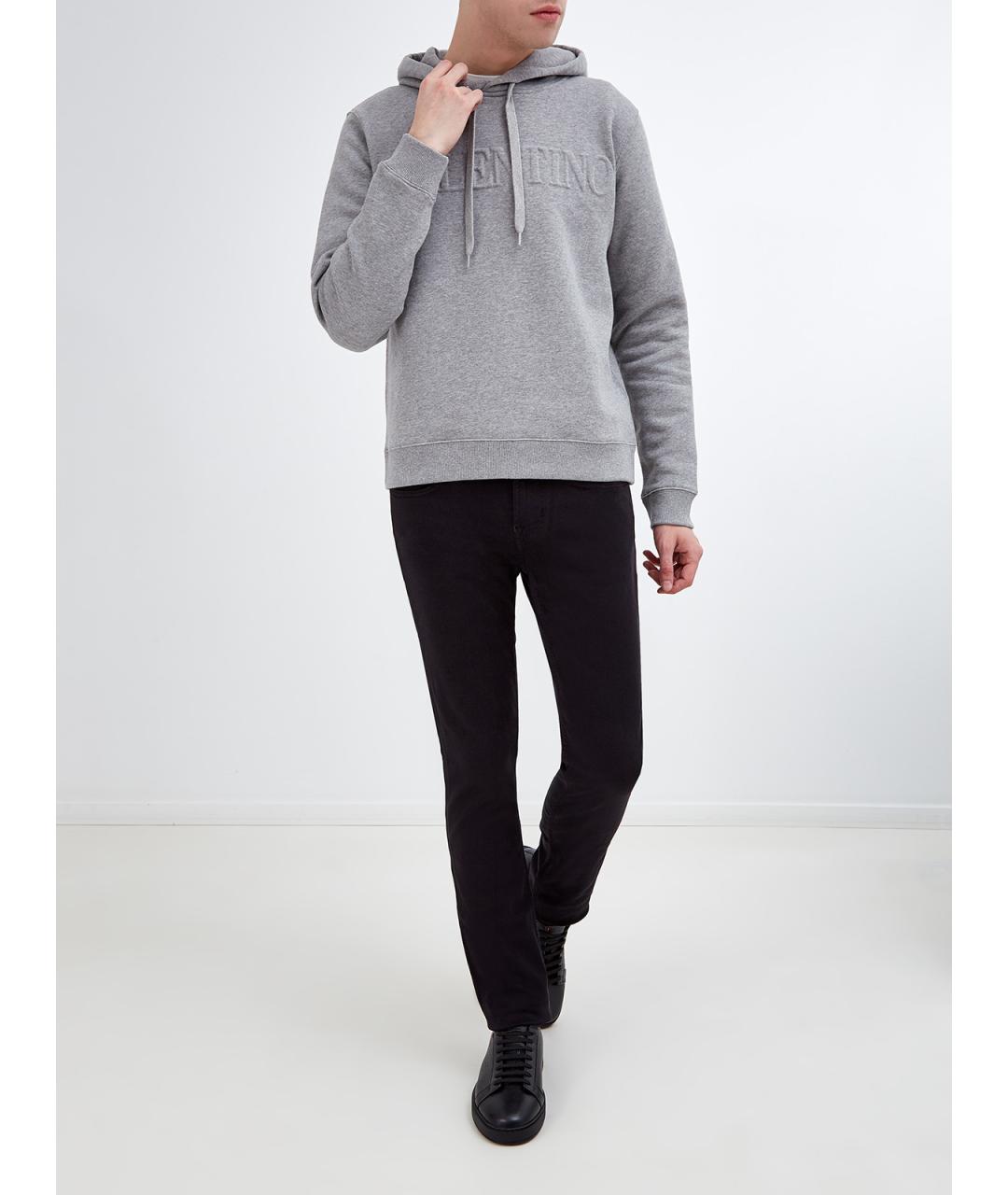 7 FOR ALL MANKIND Черные хлопковые прямые джинсы, фото 2